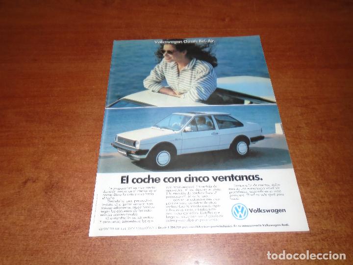 Coleccionismo de Revistas y Peri&oacute;dicos: RECORTE DE PRENSA 1988: PUBLICIDAD VOLKSWAGEN CLASSIC BEL-AIR