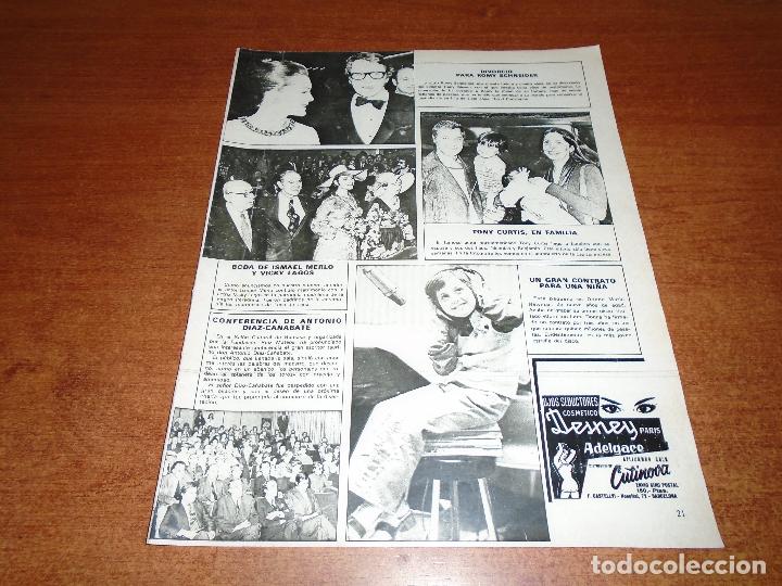 Coleccionismo de Revistas y Peri&oacute;dicos: CLIPPING 1973: BODA DE ISMAEL MERLO, CONFERENCIA ANTONIO DIAZ-CABA&Ntilde;ETE, ROMY SCHNEIDER
