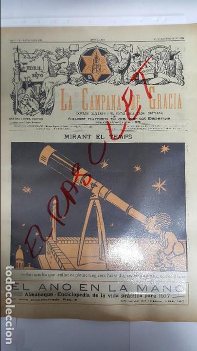 Collection Magazines and Newspapers: ANTIGUA  REVISTA  - LA  CAMPANA  DE  GRACIA - ANY - LVII - BATALLADA  2994 - 6  NOVEMBRE   DE 1926 -