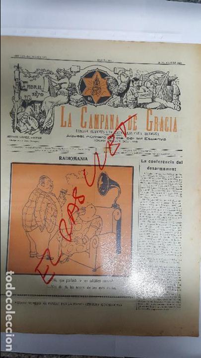 Collezionismo di Riviste e Giornali: ANTIGUA  REVISTA  - LA  CAMPANA  DE  GRACIA - ANY - LVII - BATALLADA  2971 -  29  MAIG  DE 1926 -