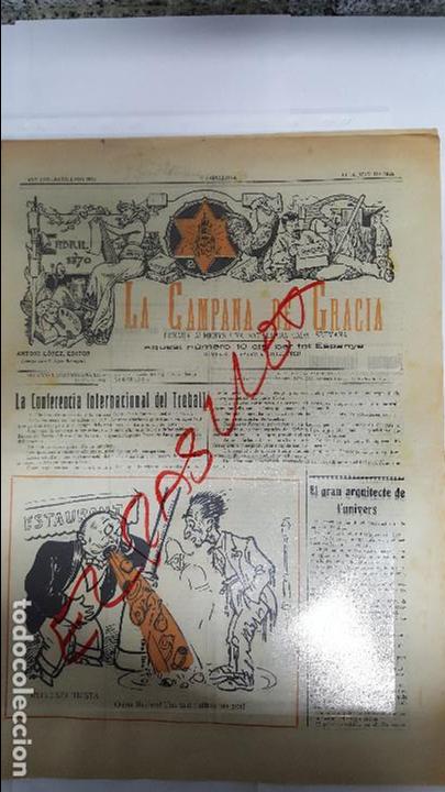 Collezionismo di Riviste e Giornali: ANTIGUA  REVISTA  - LA  CAMPANA  DE  GRACIA - ANY - LVII - BATALLADA  2974 -  19  JUNY  DE 1926-