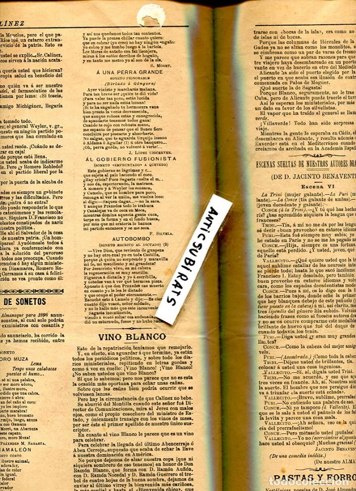 Coleccionismo de Revistas y Peri&oacute;dicos: SEMANARIO SATIRICO CALINEZ PARTIDO LIBERAL A&Ntilde;O 1898 JACINTO BENAVENTE AL MORO MUZA MUSA SAGASTA