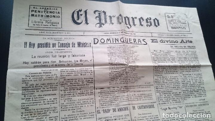 Collection Magazines and Newspapers: EL PROGRESO DIARIO LUGO DOMINGO 21 DE FEBRERO DE 1926 A&Ntilde;O XIX N 5691 - EL REY PRESIDIO UN CONSEJO..