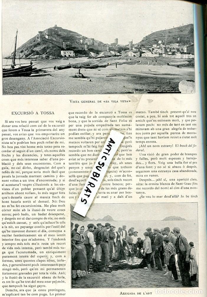 Sammeln von Zeitschriften und Zeitungen: REVISTA ANY 1905 GUILLEM DE GRAU TAMBURINI FOTOS ANTIGUES DE TOSSA DE MAR ES CODOLAR VILA VEIA