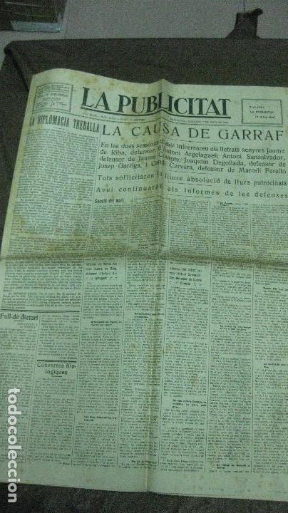 Collectionnisme de Revues et Journaux: LA PUBLICITAT. 1 DE MAIG DE 1926. LA CAUSA DE GARRAF. ATEMTAT CONTRA EL REY.