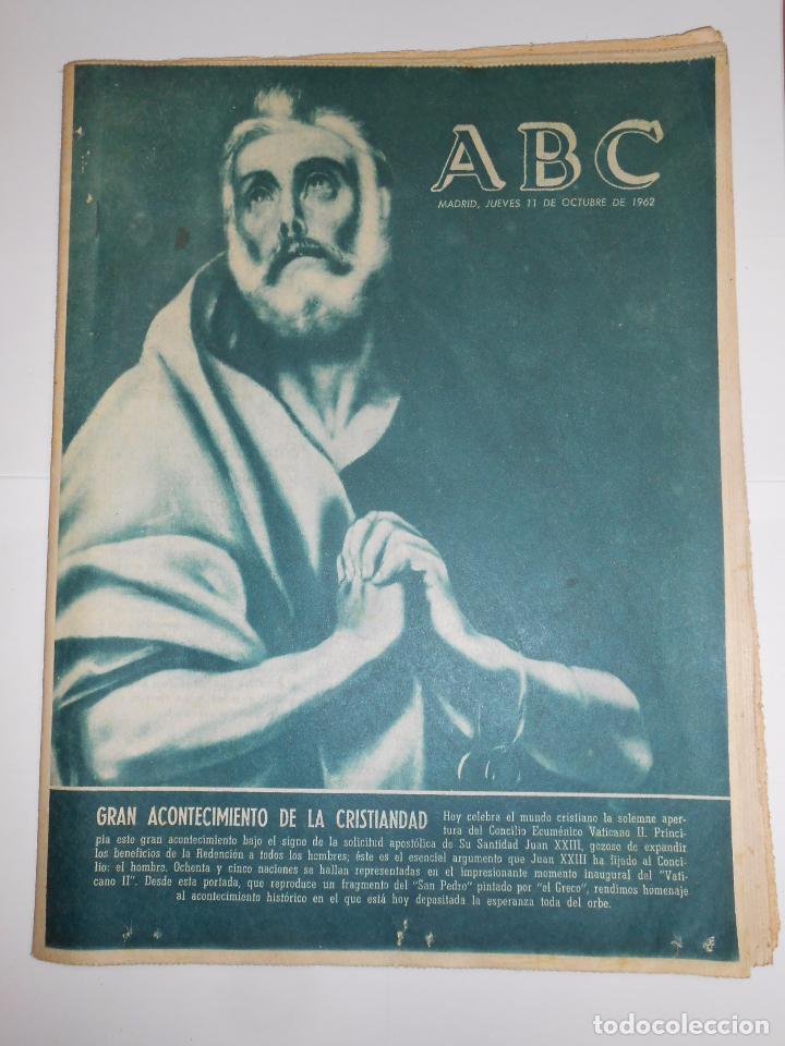 Coleccionismo de revistas y peri&oacute;dicos: PERIODICO ABC JUEVES 11 DE OCTUBRE DE 1962. APERTURA CONCILIO ECUMENICO VATICANO II. TDKR24