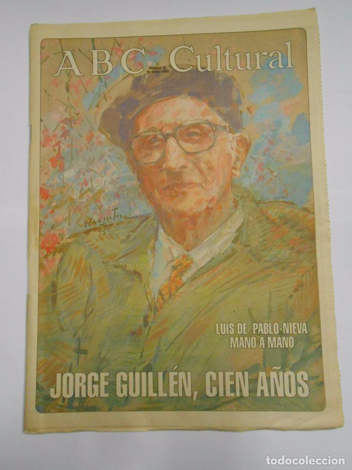 Coleccionismo de revistas y peri&oacute;dicos: ABC CULTURAL N&ordm; 63. 15 DE ENERO DE 1993. JORGE GUILLEN CIEN 100 A&Ntilde;OS. TDKR24