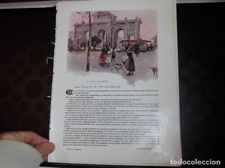 Sammeln von Zeitschriften und Zeitungen: RINCONES DE MADRID LA PUERTA DE ALCALA.JOSE NOGAL.ILUSTRA BRINGA.HOJA DE REVISTA BLANCO Y NEGRO 1902