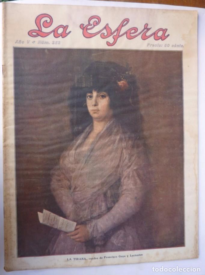 Collection Magazines and Newspapers: LA ESFERA. A&Ntilde;O V. N&ordm; 252. 26 OCTUBRE 1918. PORTADAS LA TIRANA (GOYA) Y MARQUESA SANTILLANA