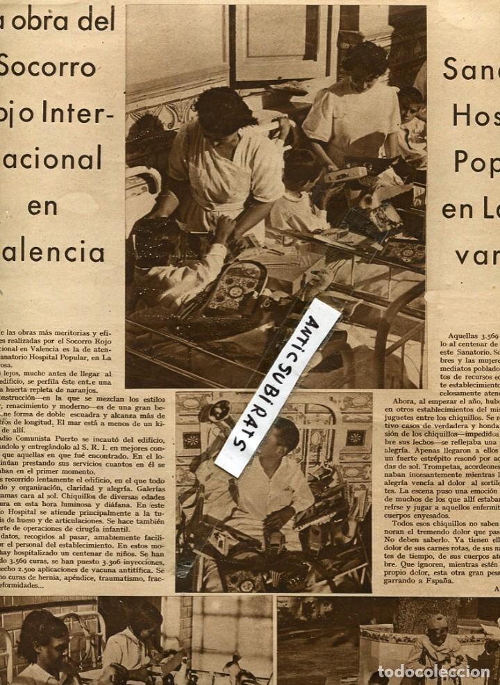 Collection Magazines and Newspapers: 1937 AMPUTACIONES CARMONITA SOCORRO ROJO EN LA MALVARROSA DE VALENCIA JUGUETES DURANTE GUERRA CIVIL
