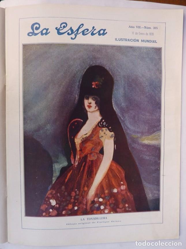 Coleccionismo de Revistas y Peri&oacute;dicos: LA ESFERA. A&Ntilde;O VII. N&ordm; 315. 17 ENERO 1920. PORTADA LA TONADILLERA (ENRIQUE OCHOA), CASA REAL FRANCIA