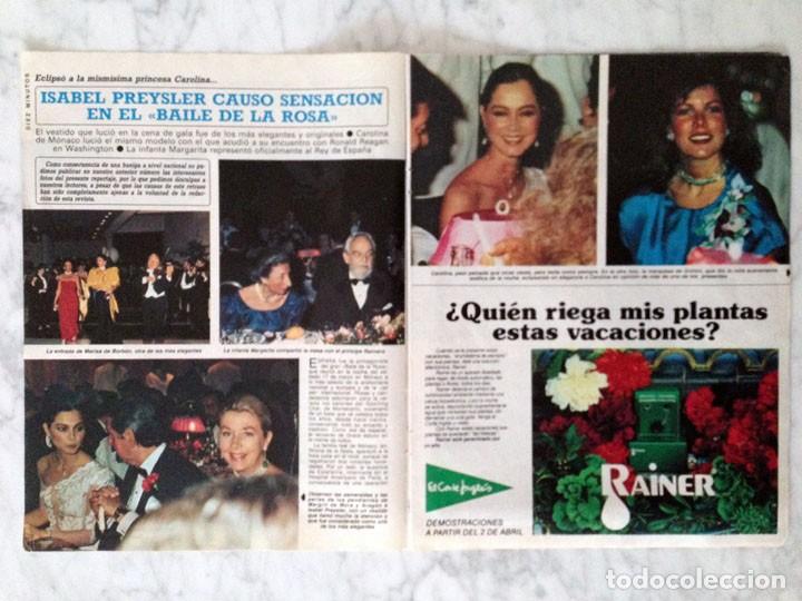 Coleccionismo de Revistas y Peri&oacute;dicos: REPORTAJE - ISABEL PREYSLER Y CAROLINA DE M&Oacute;NACO (BAILE DE LA ROSA EN MONTECARLO) - 1984