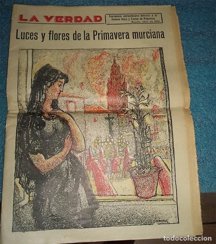 Coleccionismo de revistas y peri&oacute;dicos: 1955 MURCIA SUPLEMENTO ESPECIAL SEMANA SANTA Y FIESTAS PRIMAVERA LA VERDAD 24 paginas con fotograf&iacute;a