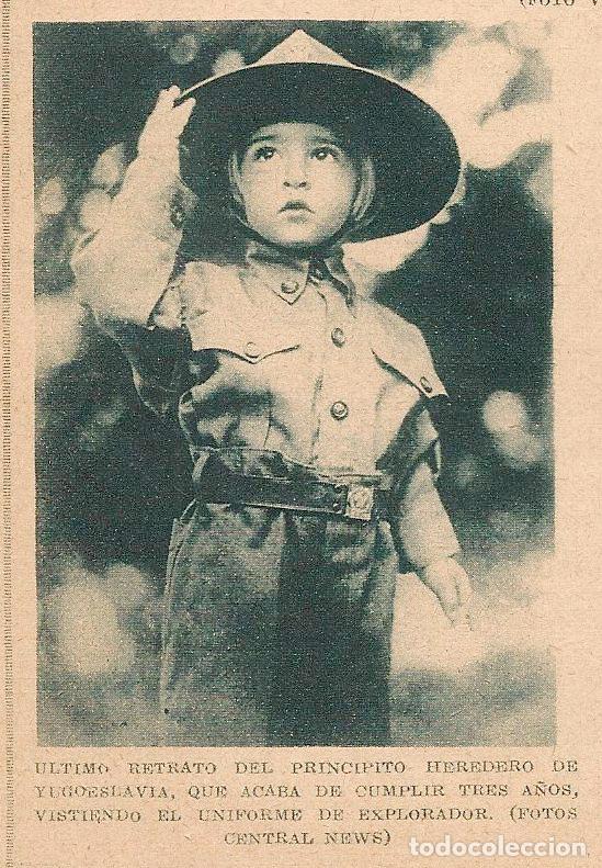 Collezionismo di Riviste e Giornali: El pr&iacute;ncipe heredero de Yugoeslavia con uniforme de explorador - 1925