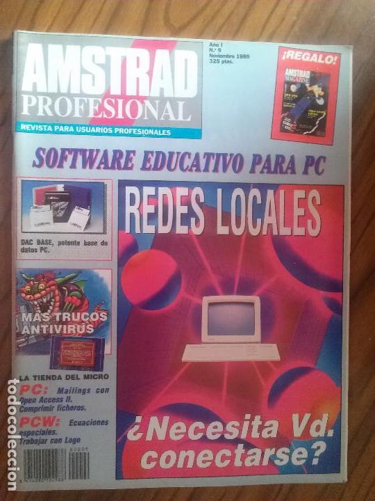 Coleccionismo de revistas y peri&oacute;dicos: AMSTRAD PROFESIONAL 9 BUEN ESTADO. INFORM&Aacute;TICA VINTAGE. GRAPA. RARO caj. 95