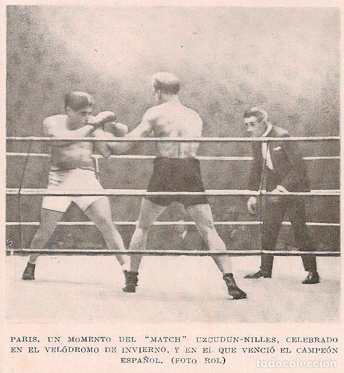 Coleccionismo de Revistas y Peri&oacute;dicos: * BOXEO * Match Uzcudun &ndash; Nilles en el vel&oacute;dromo de invierno de Par&iacute;s - 1925