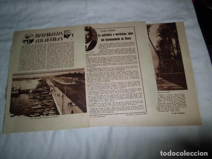 Coleccionismo de revistas y peri&oacute;dicos: REMEMBRANZAS ALICANTINAS/D.AGUSTIN MONTON ALCALDE DE DENIA 3 HOJAS DE REVISTA BLANCO Y NEGRO 1935