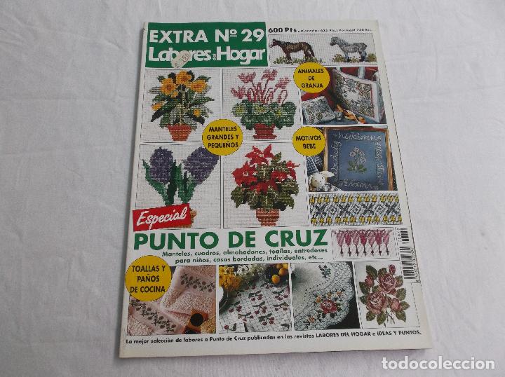 Collectionnisme de Revues et Journaux: EXTRA LABORES DEL HOGAR N&ordm; 29. PUNTO DE CRUZ. MANTELES GRANDES Y PEQUE&Ntilde;OS. CASAS BORDADAS. INFANTILE