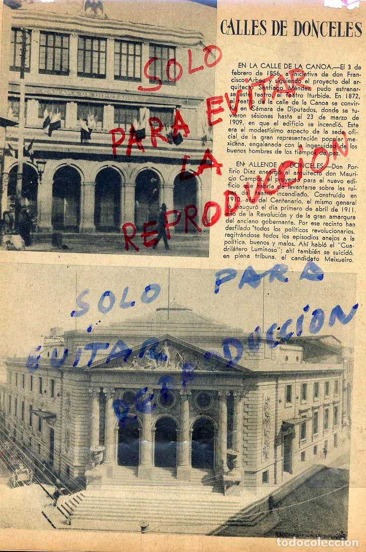 Colecionismo de Revistas e Jornais: MEXICO 1945 CALLE DE DONCELLES 3 HOJAS LIBRO