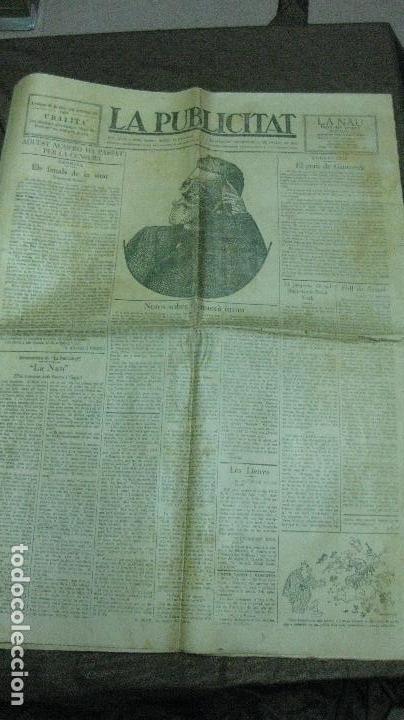 Collectionnisme de Revues et Journaux: LA PUBLICITAT. 17 JULIO 1927. TERCER ANIVERSARI DE LA MORT D'ANGEL GUIMERA.