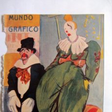 Coleccionismo de Revistas y Periódicos: RECORTE PORTADA MUNDO GRAFICO 1915 PAYASOS. (SOLO PORTADA)