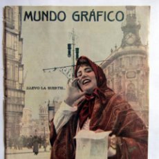 Coleccionismo de Revistas y Periódicos: RECORTE PORTADA MUNDO GRAFICO 1915 TERESA CAMACHO ARTISTA DE VODEVIL (SOLO PORTADA)