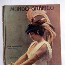 Coleccionismo de Revistas y Periódicos: RECORTE PORTADA MUNDO GRAFICO 1915 (SOLO PORTADA) JULIA DOMINGUEZ