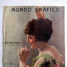 Coleccionismo de Revistas y Periódicos: RECORTE PORTADA MUNDO GRAFICO 1915 (SOLO PORTADA) NATIVIDAD ALVAREZ BILBAINITA