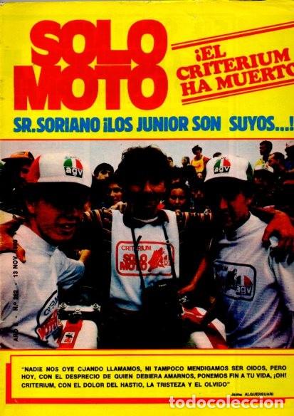 Coleccionismo de Revistas y Peri&oacute;dicos: SOLO MOTO - N&ordm; 262 - NOVIEMBRE 1980