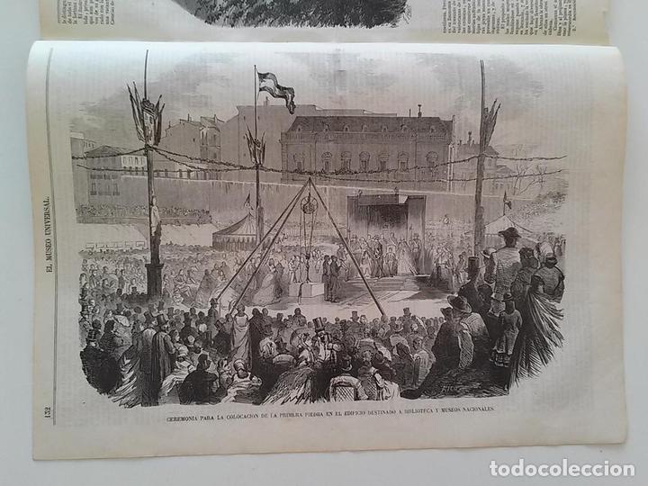 Coleccionismo de revistas y peri&oacute;dicos: 1866 El Museo Universal Num 17 Ceremonia El Prado Leyenda Gallega; Don Antonio Remon Zarco del Valle