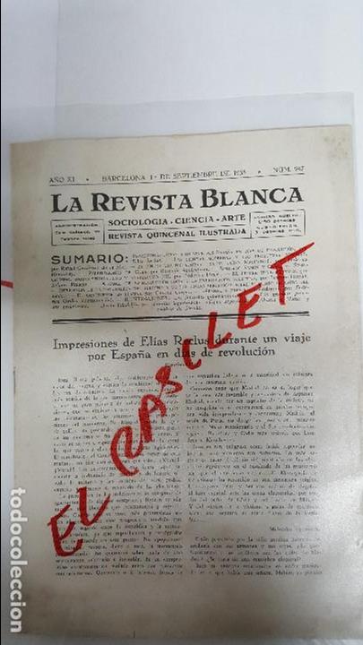 Coleccionismo de revistas y peri&oacute;dicos: - LA  RESTIA  BLANCA -  A&Ntilde;O  XI  -  BARCELONA  1  SEPTIEMBRE  DE  1933  -  N&ordm; - 247  -