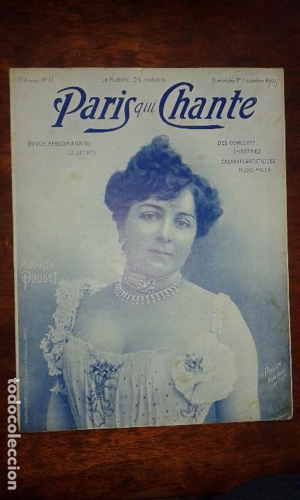 Coleccionismo de revistas y peri&oacute;dicos: PARIS CHI CHANTE NUMERO 41 A&Ntilde;O 1903 MUSICA PARTITURA