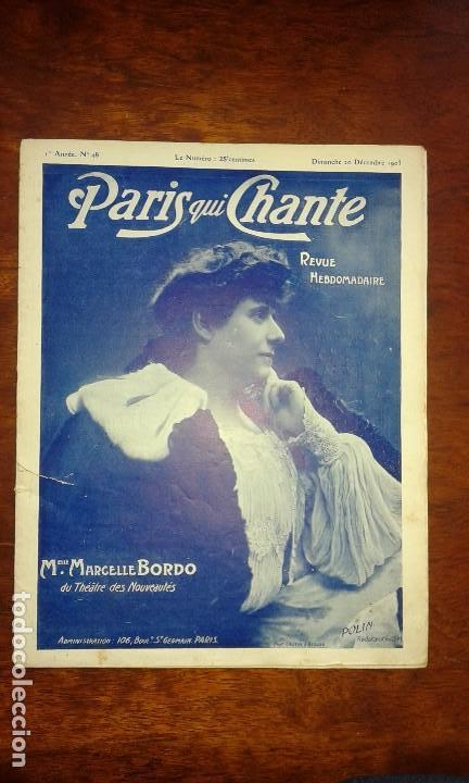 Sammeln von Zeitschriften und Zeitungen: PARIS CHI CHANTE NUMERO 48 A&Ntilde;O 1903 MUSICA PARTITURA