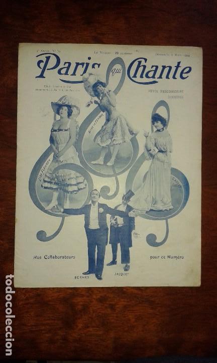 Collection Magazines and Newspapers: PARIS CHI CHANTE NUMERO 59 A&Ntilde;O 1904 MUSICA PARTITURA