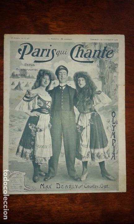 Collection Magazines and Newspapers: PARIS CHI CHANTE NUMERO 96 A&Ntilde;O 1904 MUSICA PARTITURA