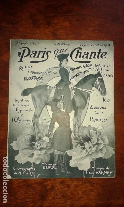 Collectionnisme de Revues et Journaux: PARIS CHI CHANTE NUMERO 110 A&Ntilde;O 1905 MUSICA PARTITURA