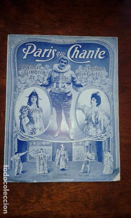 Sammeln von Zeitschriften und Zeitungen: PARIS CHI CHANTE NUMERO 15 A&Ntilde;O 1903 MUSICA PARTITURA
