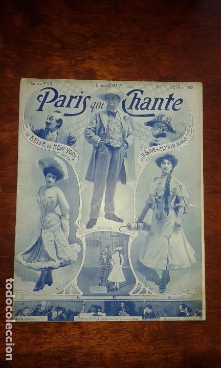 Collezionismo di Riviste e Giornali: PARIS CHI CHANTE NUMERO 22 A&Ntilde;O 1903 MUSICA PARTITURA