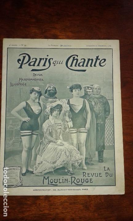 Collection Magazines and Newspapers: PARIS CHI CHANTE NUMERO 99 A&Ntilde;O 1904 MUSICA PARTITURA