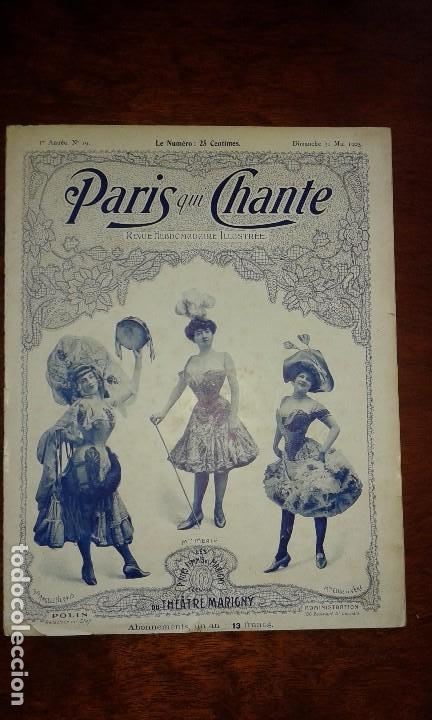 Collezionismo di Riviste e Giornali: PARIS CHI CHANTE NUMERO 19 A&Ntilde;O 1903.MUSICA PARTITURA