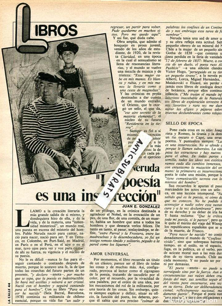 Coleccionismo de Revistas y Peri&oacute;dicos: REVISTA 1978 JOSE SACRISTAN CINE MANUEL SCORZA LA POESIA ES UNA INSURRECCION PABLO NERUDA