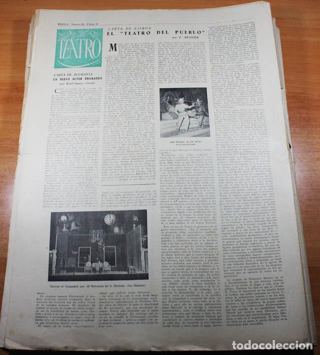 Coleccionismo de revistas y peri&oacute;dicos: 24 EJEMPLARES INSULA, REVISTA BIBLIOGRAFICA DE CIENCIA Y LETRAS DE 1948 A 1952 VER DESCRIPCION