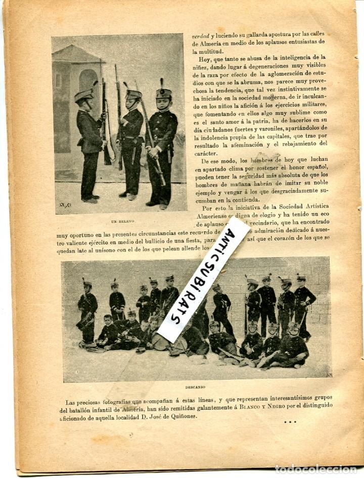 Collezionismo di Riviste e Giornali: REVISTA A&Ntilde;O 1895 FOTOS DEL BATALLON INFANTIL LORETO PRADO