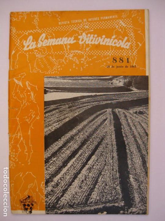 Collection Magazines and Newspapers: LA SEMANA VITIVIN&Iacute;COLA - N&ordm; 881 - JUNIO 1963 VALENCIA - AL SERVICIO DE LA VID Y EL VINO