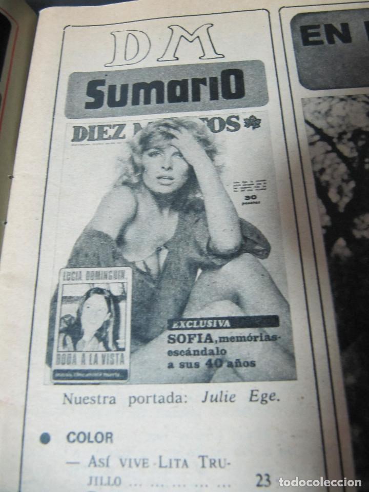 Coleccionismo de Revistas y Peri&oacute;dicos: REVISTA DIEZ MINUTOS SIN PORTADA 3/1975 ROCIO JURADO LITA TRUJILLO ELISA RAMIREZ VERONICA LUJAN