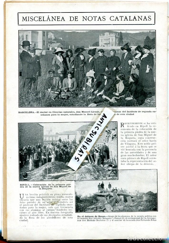Coleccionismo de Revistas y Peri&oacute;dicos: REVISTA A&Ntilde;O 1912 IGLESIA SAN MIGUEL DE LA ROQUETA RIPOLL DOLMEN DE ROSAS ALMERIA FERROCARRIL ZURGENA