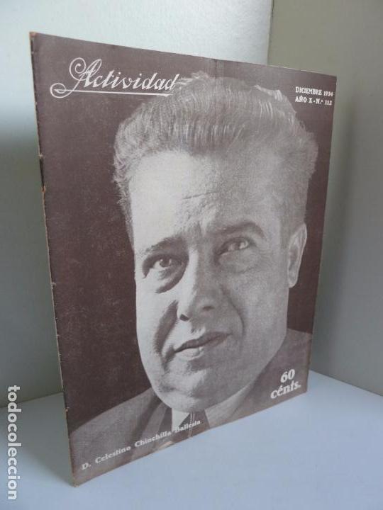 Coleccionismo de Revistas y Peri&oacute;dicos: ACTIVIDAD. REVISTA HISPANOAMERICANA 112. D. Celestino Chinchilla Ballesta Academia Cots, 1934