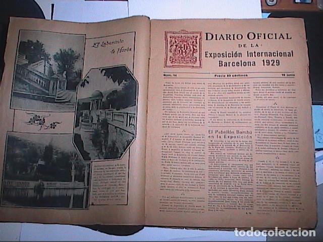 Coleccionismo de Revistas y Peri&oacute;dicos: DIARIO OFICIAL EXPOSICI&Oacute;N INTERNACIONAL BARCELONA 1929. 16 DE JUNIO, N&ordm; 14.