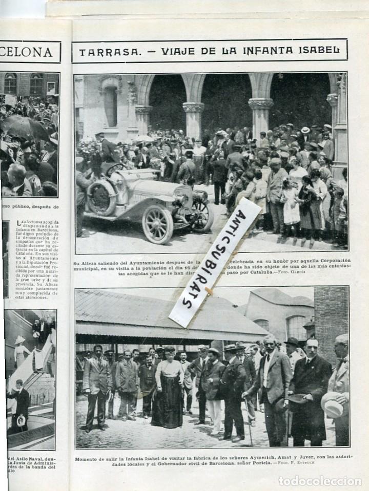 Collectionnisme de Revues et Journaux: REVISTA A&Ntilde;O 1912 FOTOS DE LA INFANTA EN LA FABRICA AYMERICH AMAT JUVER DE TERRASSA BOMBEROS DE CADIZ