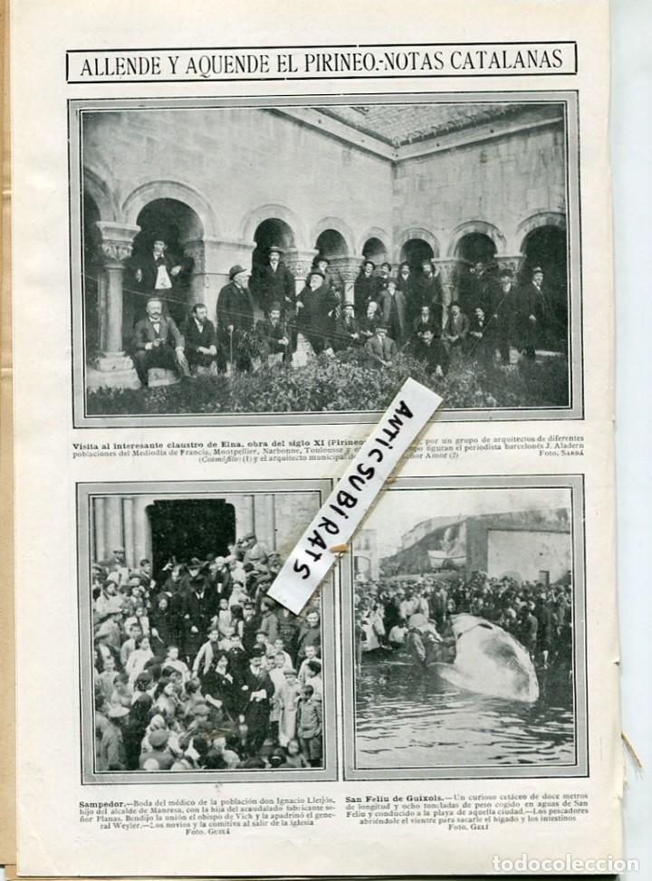 Colecionismo de Revistas e Jornais: REVISTA A&Ntilde;O 1912 SANTPEDOR BALLENA EN SANT FELIU DE GUIXOLS CLUB NATACIO BARCELONA MATARO CLAVE